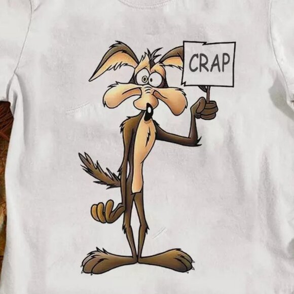 Wile E Coyote And Road Runner Cartoon Funny Parody Graphic Meme T-Shirt 90 - Picture 2 of 5